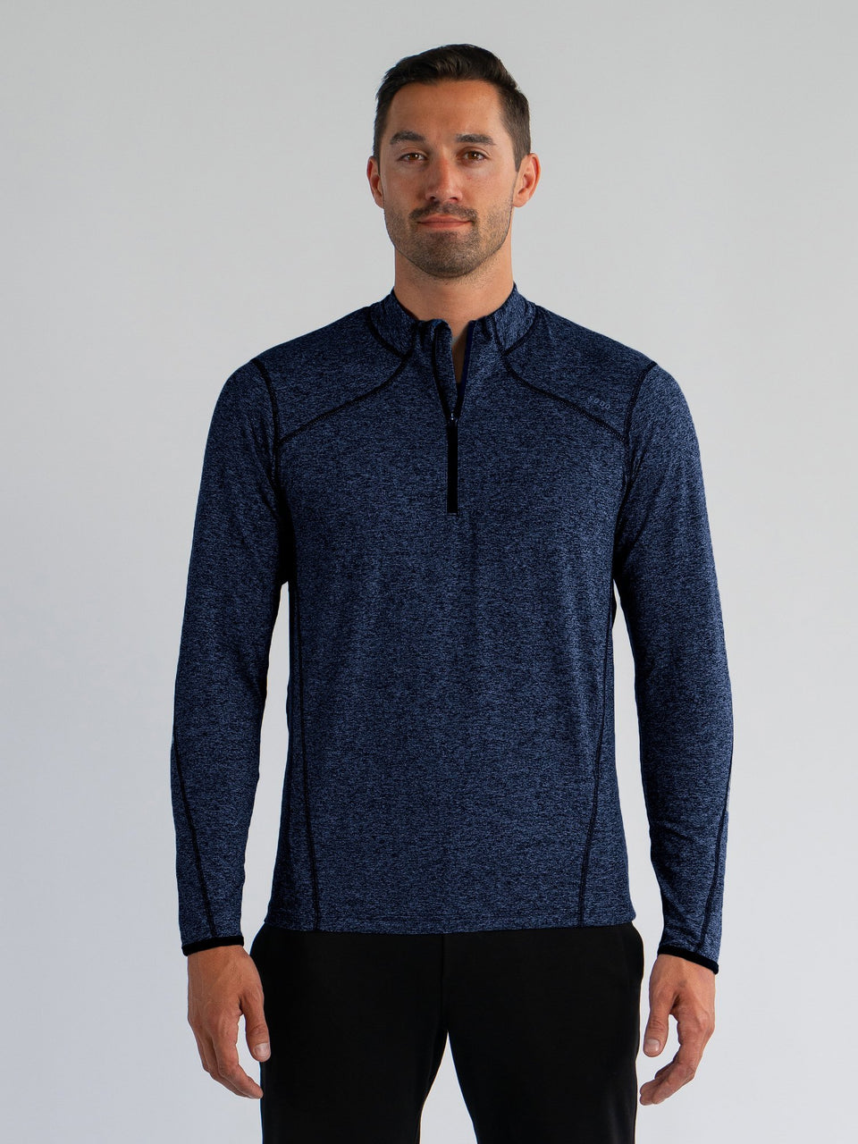 Elevate 1/4 Zip - Navy Black - Large - SODO Apparel - Limited Inventory